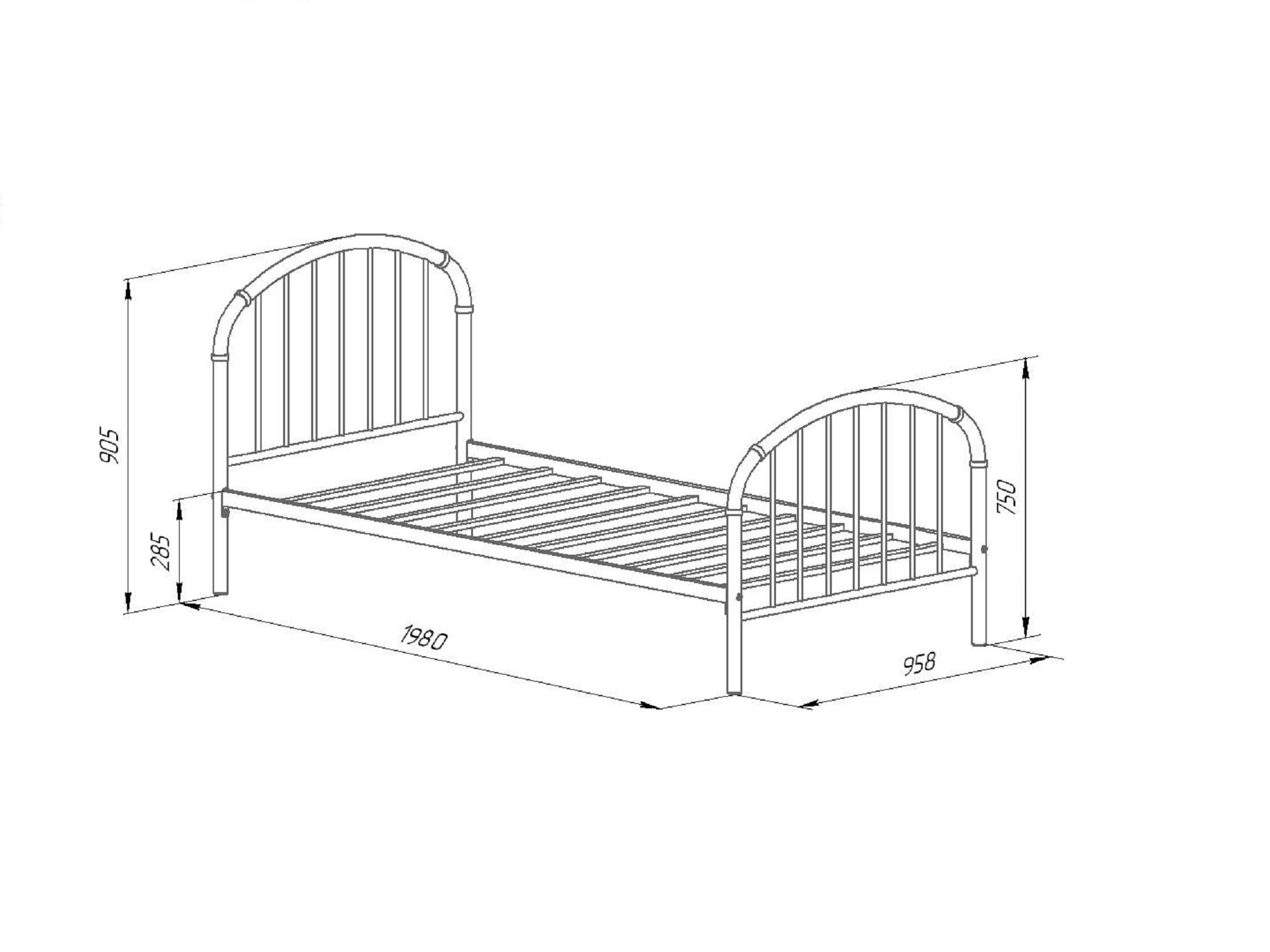 Кровать Формула Мебели Эвора 1